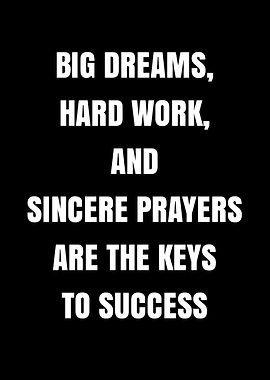 Keys to Success: Motivational Text Art