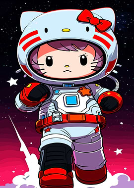 Hello Kitty Astronaut in Space