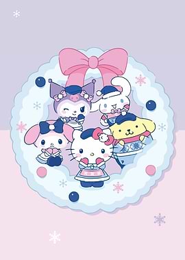 Hello Kitty and Friends Winter Wreath