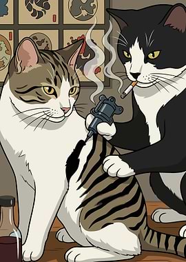 Cats Tattoo Parlor