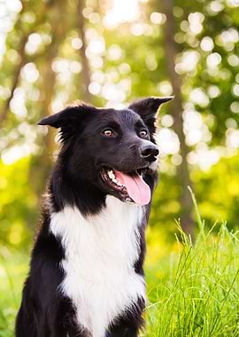 Happy Dog Portrait in Nature