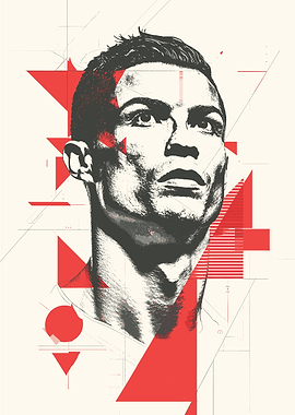 Cristiano Ronaldo Geometric Style
