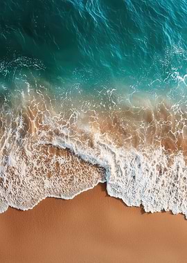 Ocean Waves on Beach