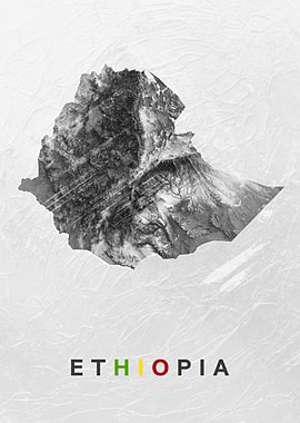 Ethiopia Map Art