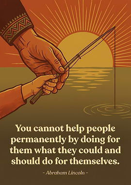 Fishing Lesson with Abraham Lincoln Quote