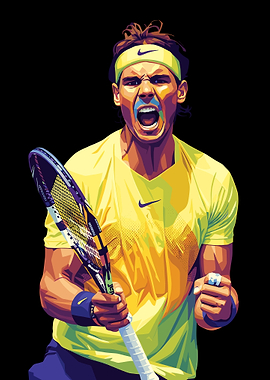Rafael Nadal Pop Art Illustration
