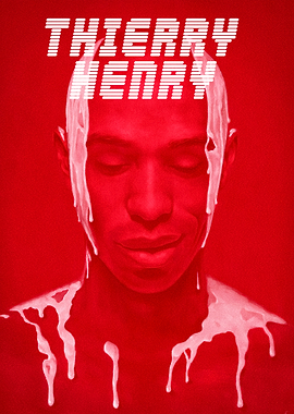 Thierry Henry Portrait in Red
