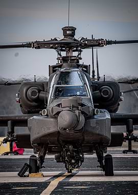Apache Helicopter Front View