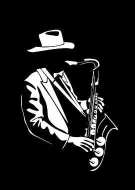Saxophone Player Silhouette