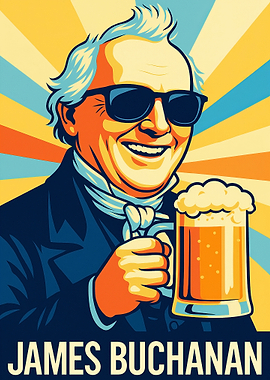 James Buchanan with Beer Pop Art