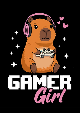 Capybara Gamer Girl