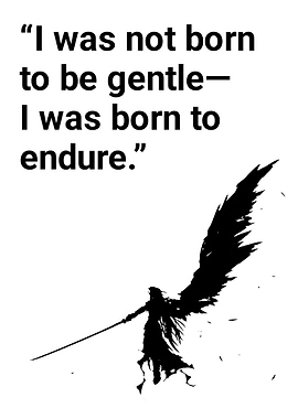 Endure Quote with Winged Figure