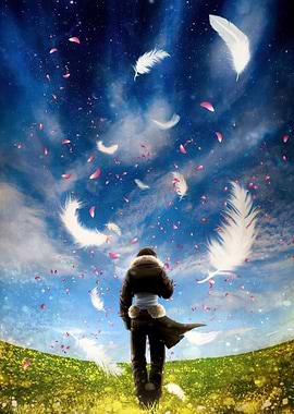 Feathers and Petals in the Sky