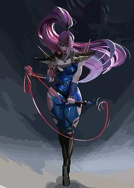 Female Warrior with Whip Digital Art