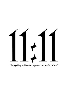 Minimalist Inspirational Poster – 11:11 Angel Number