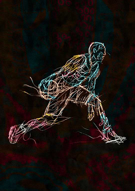 Basketball Player Abstract Art