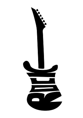 Rock Guitar Typography