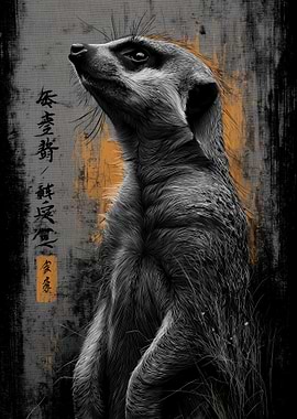 Ukiyo Minimalism Meerkat