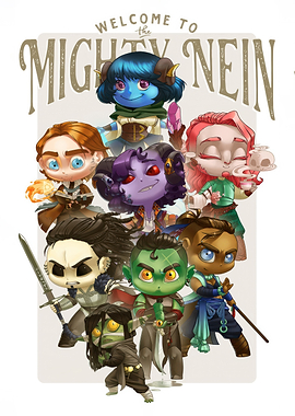 The Mighty Nein Chibi Group Portrait