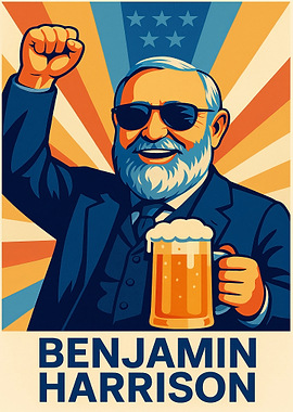 Benjamin Harrison Beer Poster