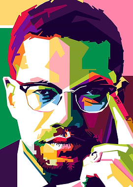 Malcolm X Pop Art Portrait