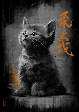Ukiyo Minimalism Kitten