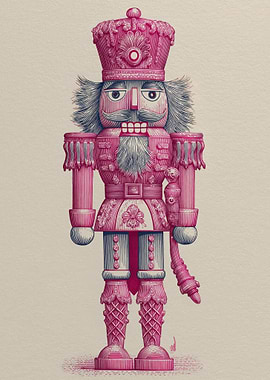 Pink and Blue Nutcracker