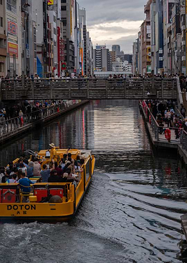 Dotonbori River Cruise, Osaka, Japan