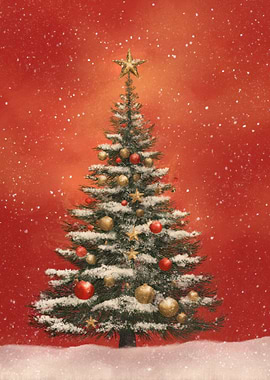 Snowy Christmas Tree