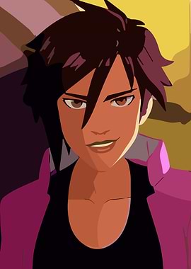 Animated Woman with Pink Jacket