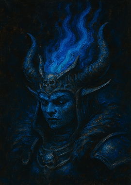 Blue Demon Queen Portrait