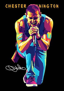 Chester Bennington Colorful Portrait