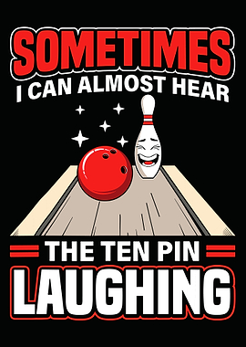 Bowling Ten Pin Laughing Cartoon