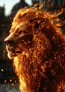 Golden Lion Portrait