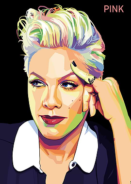 Pink Portrait Pop Art
