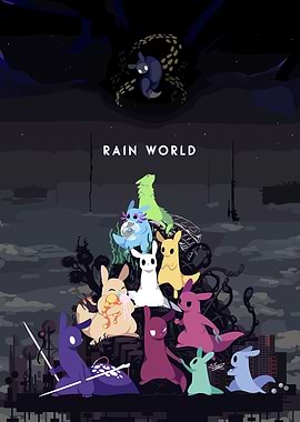 Rain World Slugcats Illustration