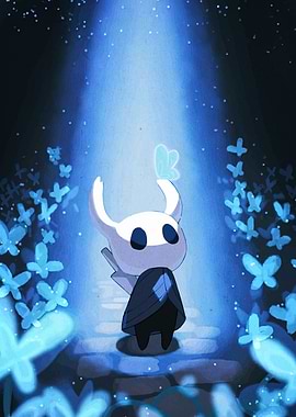 Hollow Knight and Butterfly Digital Art