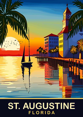 St. Augustine, Florida Travel Poster