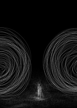 Abstract Figure with Circular Elements