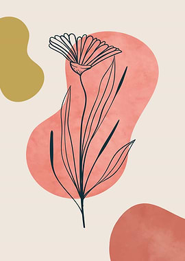 Minimalist Floral Line Art