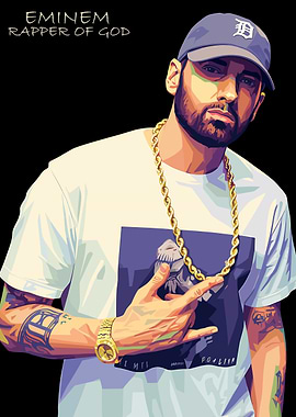 Eminem Rapper of God Portrait