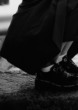 Black and White Fashion Footwear