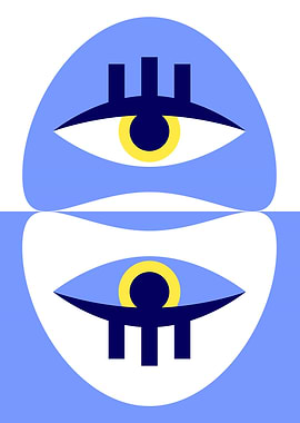 Abstract Eye Graphic with Reflection