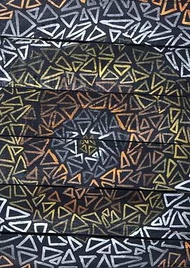 Abstract Triangle Pattern on Wood