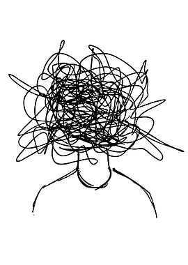 Tangled Mind Line Art