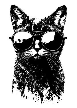 Cool Cat with Sunglasses