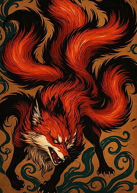 Nine-tailed Fox Illustration
