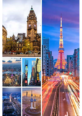 World Cityscapes Collage