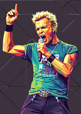 Billy Idol Colorful Pop Art Portrait