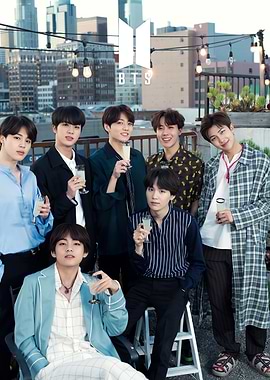 BTS Group Photo on Rooftop